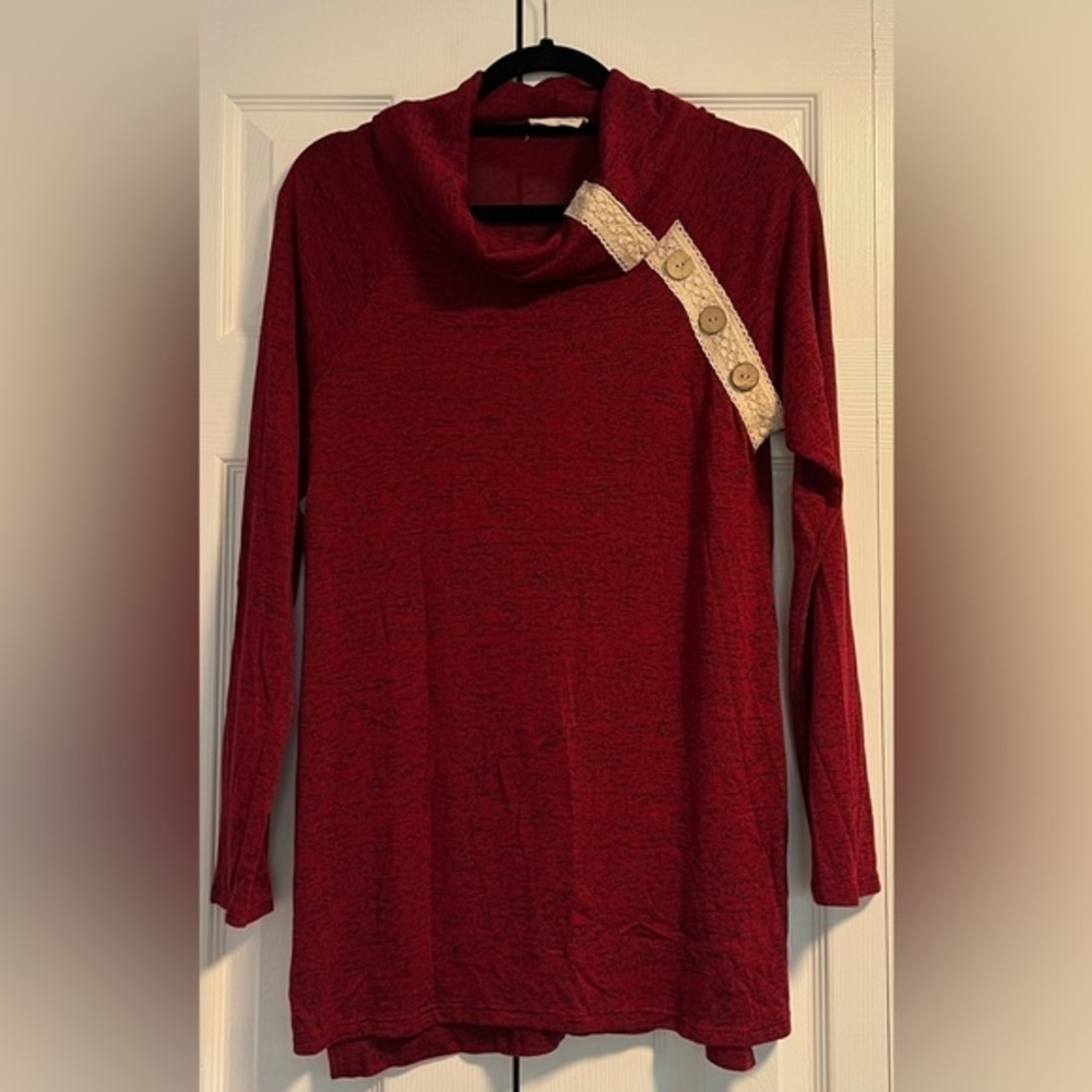 Twenty Second Maroon collared long sleeve